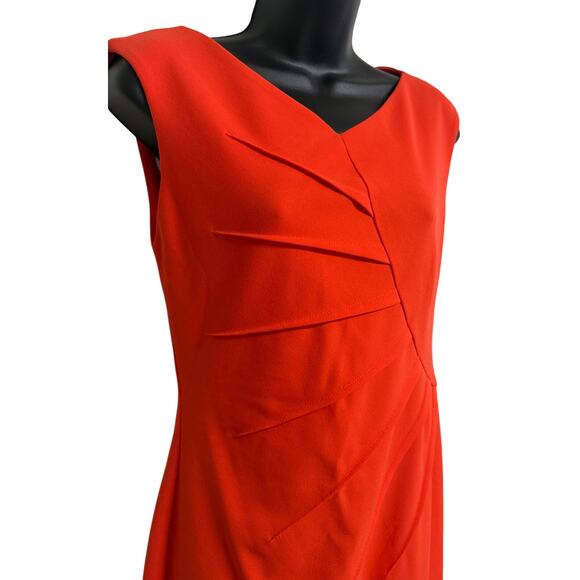 Calvin Klein Women Dress Sheath Size 4 Women Sleeveless Stretch Orange NWT New - Picture 3 of 8